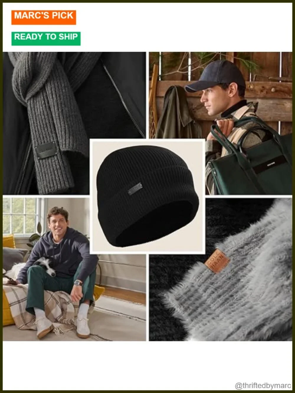 Wool Blend Beanie Hat - Classic Ribbed Knit Winter Hat